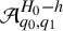 script upper A Subscript q 0 comma q 1 Superscript upper H 0 minus h