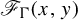 script upper F Subscript normal upper Gamma Baseline left parenthesis x comma y right parenthesis