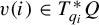 v left parenthesis i right parenthesis element of upper T Subscript q Sub Subscript i Superscript asterisk Baseline upper Q
