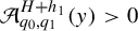 script upper A Subscript q 0 comma q 1 Superscript upper H plus h 1 Baseline left parenthesis y right parenthesis greater than 0