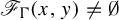 script upper F Subscript normal upper Gamma Baseline left parenthesis x comma y right parenthesis not equals normal empty set