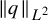 StartMetric q EndMetric Subscript upper L squared