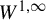 upper W Superscript 1 comma infinity