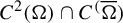 upper C squared left parenthesis normal upper Omega right parenthesis intersection upper C Superscript left parenthesis Baseline normal upper Omega overbar right parenthesis