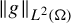 StartMetric g EndMetric Subscript upper L squared left parenthesis normal upper Omega right parenthesis