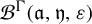 script upper B Superscript normal upper Gamma Baseline left parenthesis German a comma German y comma epsilon right parenthesis