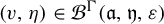 left parenthesis v comma eta right parenthesis element of script upper B Superscript normal upper Gamma Baseline left parenthesis German a comma German y comma epsilon right parenthesis