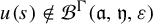 u left parenthesis s right parenthesis not an element of script upper B Superscript normal upper Gamma Baseline left parenthesis German a comma German y comma epsilon right parenthesis