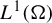 upper L Superscript 1 Baseline left parenthesis normal upper Omega right parenthesis