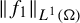 StartMetric f 1 EndMetric Subscript upper L Sub Superscript 1 Subscript left parenthesis normal upper Omega right parenthesis