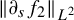 StartMetric partial differential Subscript s Baseline f 2 EndMetric Subscript upper L squared
