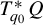 upper T Subscript q 0 Superscript asterisk Baseline upper Q