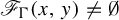 script upper F Subscript normal upper Gamma Baseline left parenthesis x comma y right parenthesis not equals normal empty set