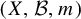 left parenthesis upper X comma script upper B comma m right parenthesis