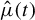 ModifyingAbove mu With caret left parenthesis t right parenthesis
