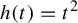 h left parenthesis t right parenthesis equals t squared