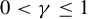0 less than gamma less than or equals 1