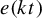 e left parenthesis k t right parenthesis