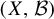 left parenthesis upper X comma script upper B right parenthesis