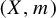 left parenthesis upper X comma m right parenthesis