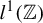 l Superscript 1 Baseline left parenthesis double struck upper Z right parenthesis