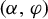 left parenthesis alpha comma phi right parenthesis