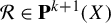 script upper R element of bold upper P Superscript k plus 1 Baseline left parenthesis upper X right parenthesis