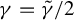 gamma equals gamma overtilde divided by 2