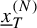 x underbar Subscript upper T Superscript left parenthesis upper N right parenthesis