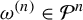 omega Superscript left parenthesis n right parenthesis Baseline element of script upper P Superscript n