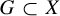 upper G subset of upper X