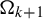 normal upper Omega Subscript k plus 1