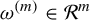 omega Superscript left parenthesis m right parenthesis Baseline element of script upper R Superscript m
