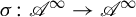 sigma colon script upper A Superscript infinity Baseline right arrow script upper A Superscript infinity