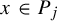 x element of upper P Subscript j