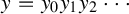 y equals y 0 y 1 y 2 midline horizontal ellipsis