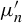 mu prime Subscript n