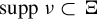 supp nu subset of normal upper Xi
