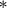 Superscript asterisk