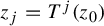 z Subscript j Baseline equals upper T Superscript j Baseline left parenthesis z 0 right parenthesis