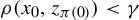rho left parenthesis x 0 comma z Subscript pi left parenthesis 0 right parenthesis Baseline right parenthesis less than gamma