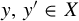 y comma y prime element of upper X
