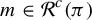 m element of script upper R Superscript c Baseline left parenthesis pi right parenthesis
