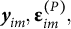 bold italic y Subscript im Baseline comma epsilon Subscript im Superscript left parenthesis upper P right parenthesis Baseline comma