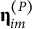 eta Subscript im Superscript left parenthesis upper P right parenthesis