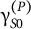 gamma Subscript upper S Baseline 0 Superscript left parenthesis upper P right parenthesis