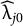 ModifyingAbove lamda With caret Subscript j Baseline 0