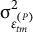 sigma Subscript epsilon Sub Subscript t m Sub Superscript left parenthesis upper P right parenthesis Superscript 2