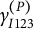 gamma Subscript upper I Baseline 123 Superscript left parenthesis upper P right parenthesis