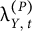 lamda Subscript upper Y comma t Superscript left parenthesis upper P right parenthesis